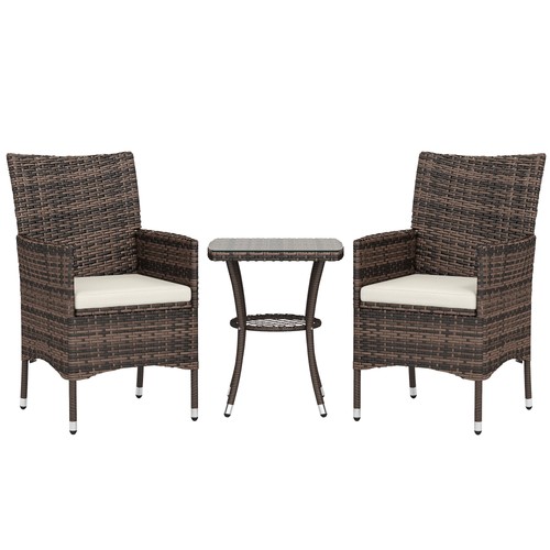 Outsunny rattan bistro set - outsunny,
