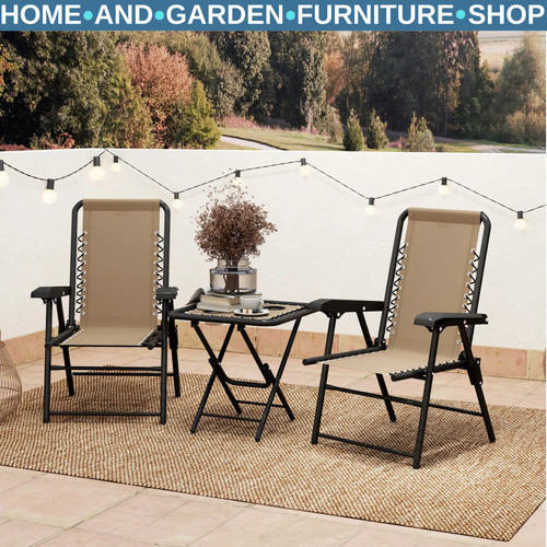 Three piece garden table and - piece,