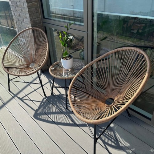 Seater rattan bistro set - rattan,
