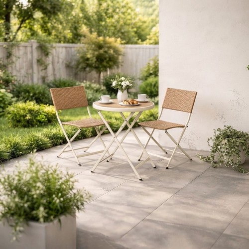 Wicker metal bistro set - bistro,