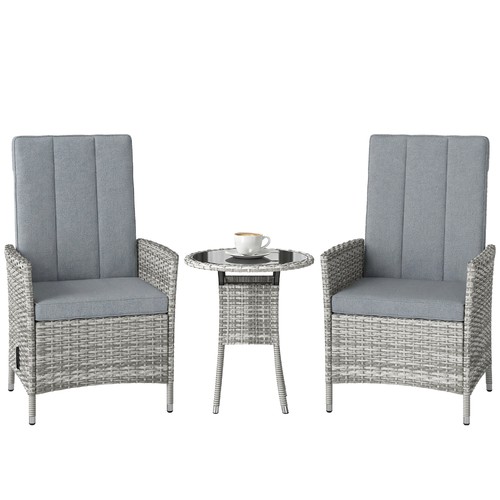 Outsunny rattan bistro set - outsunny,