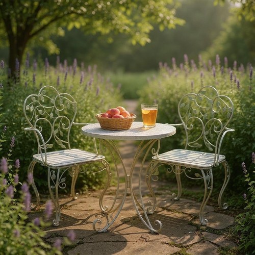 Metal bistro set garden - set,