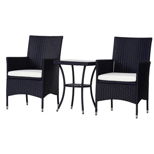 Outsunny rattan bistro set - bistro,