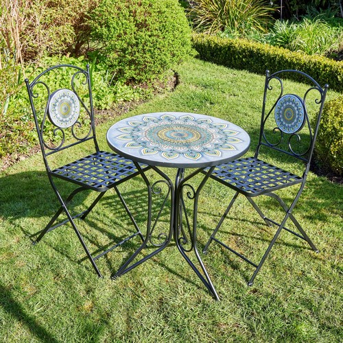 Round metal bistro - metal, set