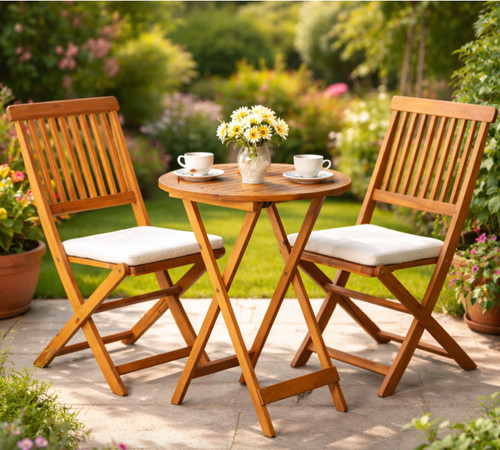 Wooden bistro set garden - bistro,