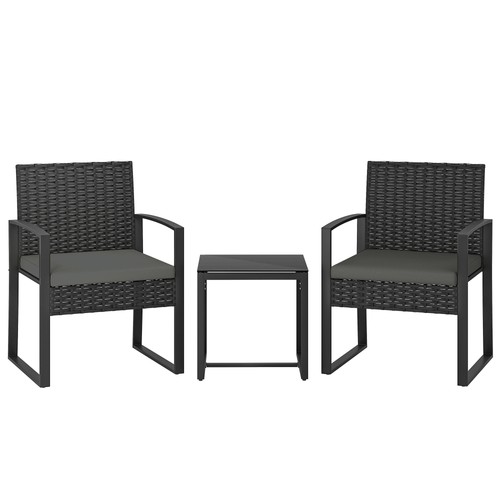 Outsunny rattan bistro set 3 - bistro, set,