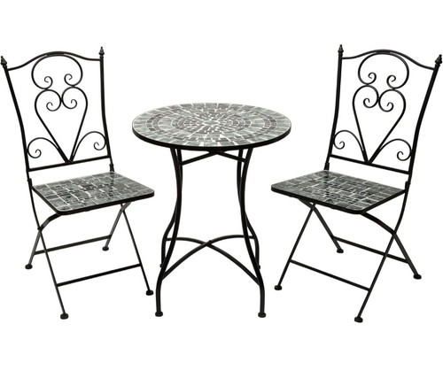 Bistro set glass mosaic patio - glass,