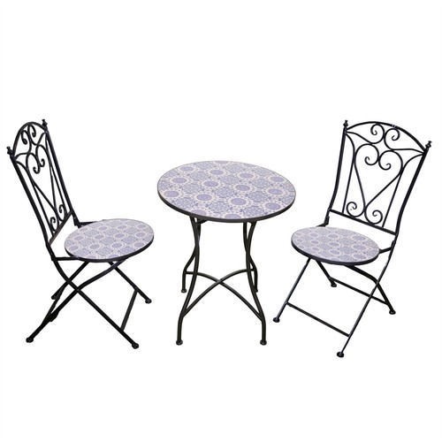 Bistro set mosaic - mosaic, folding