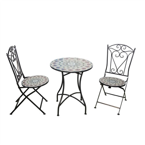 Bistro set mosaic tile folding - bistro,