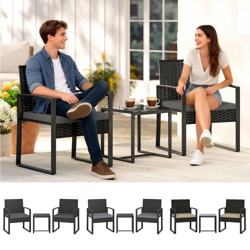 Piece rattan bistro - 3, set