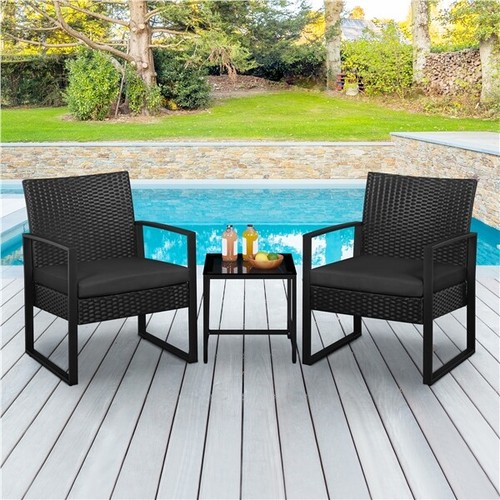 Piece rattan patio - 3-piece,