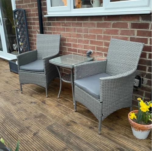 Rattan bistro set pcs - bistro,