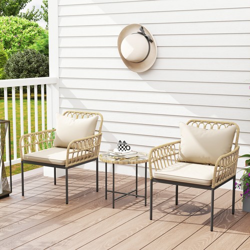 Rattan bistro set garden - rattan,