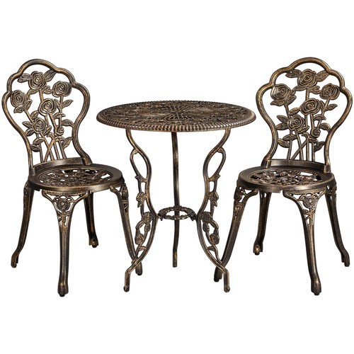 Rose design 3pcs patio - rose, bistro