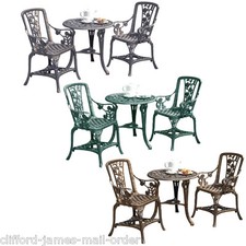 3pc Garden Bistro Set 2 Chairs